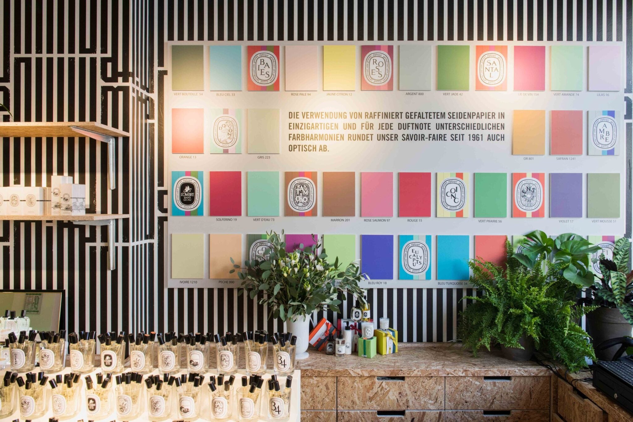 Ladenbau Koerling Interiors: Diptyque Pop-Up-Store - Wandgestaltung