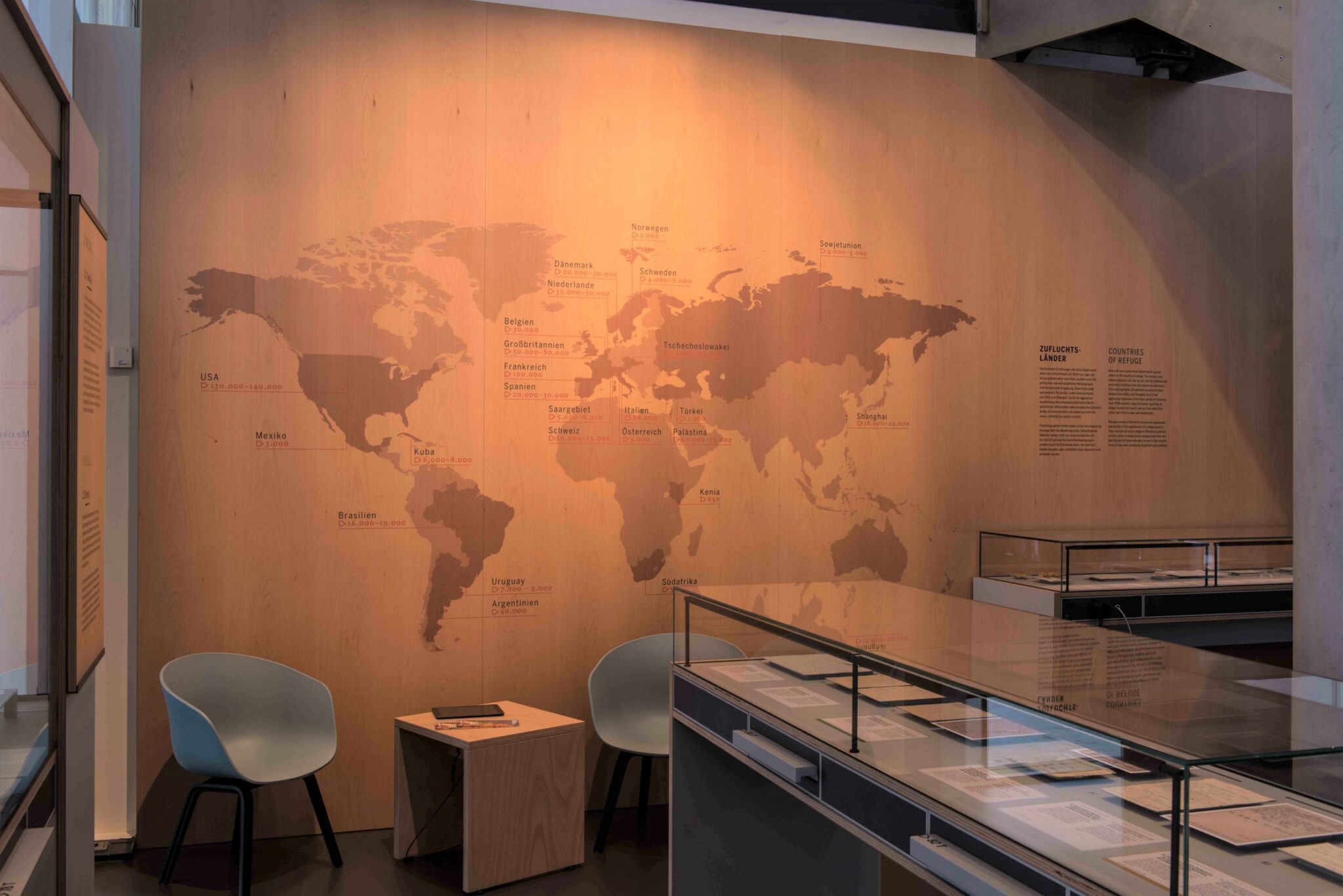 Ausstellungsbau Körling Interiors: Deutsche Nationalbibliothek Weltkarte